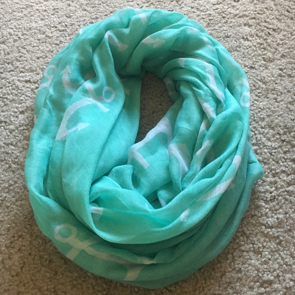 Mint Anchor Infinity Scarf